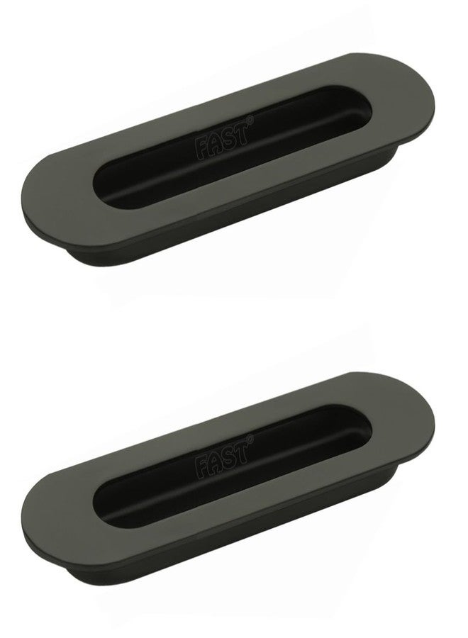 فاست مقبض باب منزلق مخفي من الفولاذ المقاوم للصدأ الأسود من FAST CSH03 لأبواب الخزائن والدواليب. (6 بوصة) - Image 1